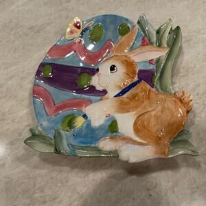 Fitz and Floyd Easter bunny plate vintage